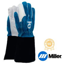 MILLER TIG WELDING GLOVE BLUE & WHITE SIZE 10 MILLER TIG WELDING GLOVE BLUE & WHITE SIZE 10
