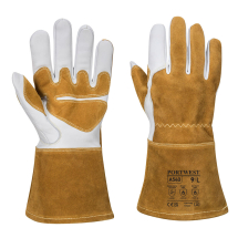 PORTWEST ULTRA WELDING GAUNTLET WHITE & GOLD LARGE PORTWEST ULTRA WELDING GAUNTLET WHITE & GOLD LARGE